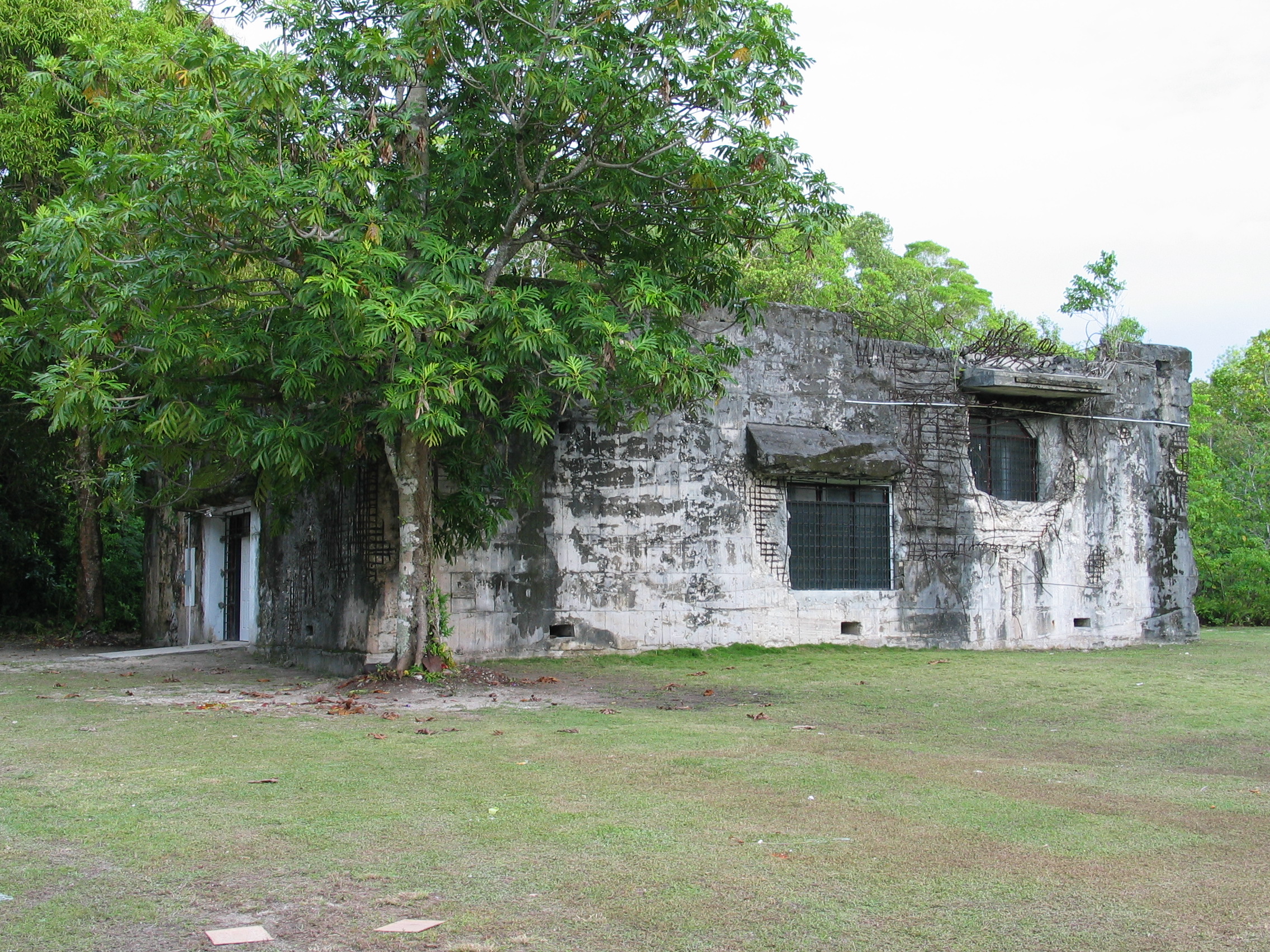 damaged old building